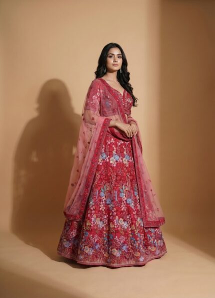 Scarlet Bloom Designer Dress